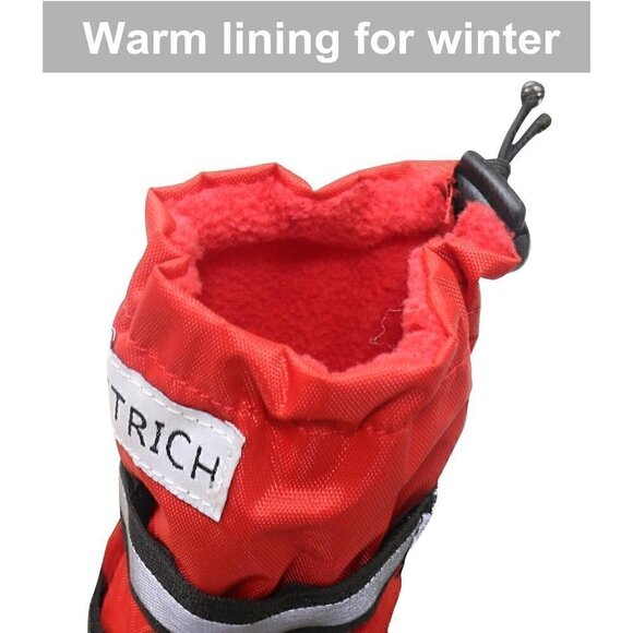 URBEST Dog Shoes, Waterproof Dog Boots, Warm Lining Nonslip Rubber Sole, Size XS - Picture 3 of 8